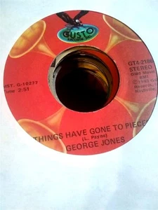 George Jones, Things Have Gone To Pieces ~ HTF NM 1983 Gusto 45 - Picture 1 of 1