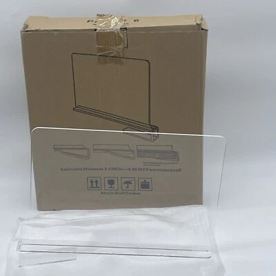 6pk Acrylic Shelf Divider for Closet Organization Closets Separator - Image 1 of 4