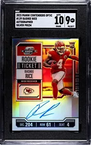 2023 Panini Contenders Optic Rashee Rice AUTO SILVER SGC 9 AUTO 10 - Picture 1 of 2