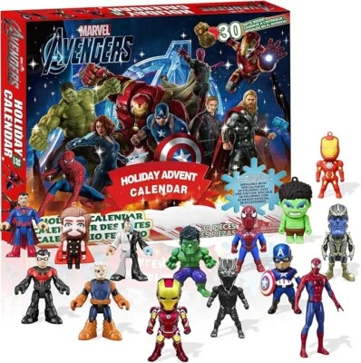Kids Holiday Advent Calendar 2023 30 Surprise Holiday Superhero Gift New Sealed - Image 1 of 4