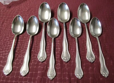 BIRKS 3 cucharas para servir de mesa 5 cucharas de postre 1904 sin monogramas JU Foto 1 de 4