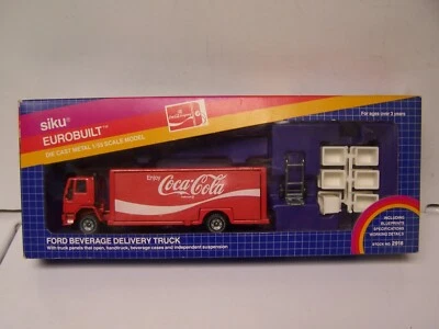 SIKU EUROBUILT FORD BEVERAGE TRUCK COCA COLA TRUCK 1/55 WEST GERMANY - Image 1 of 4