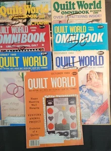 Quilt World Omnibook Magazines Uncut Patterns 1980's Mixed Lot Of 7 Vtg - Picture 1 of 23