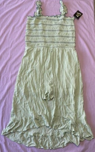 Art Class Girls' Girls' Smocked Walk-Through Sleeveless Jumpsuit Green Size XXL - Picture 1 of 3