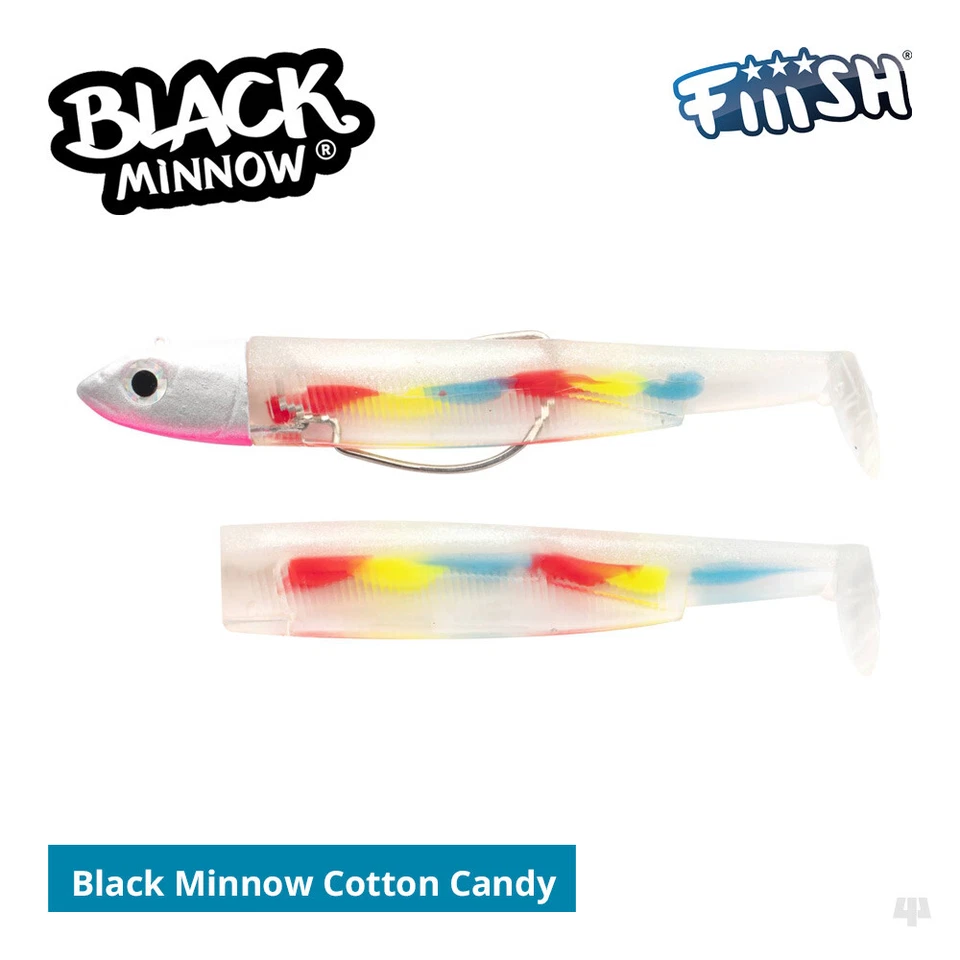 Combo de señuelos de algodón de caramelo Fiiish Black Minnow - lubina Wrasse abadejo bacalao trucha marina Foto 1 de 1