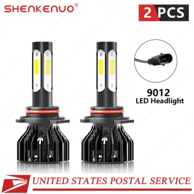 For Buick Envision 2016-2019 2x 9012 6000K White LED Headlight Hi/Low Beam Bulbs - Image 1 of 4