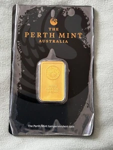 10 Gram 9999 Solid Gold Perth Mint Kangaroo Bar Sealed Certified - Picture 1 of 3