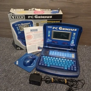 Juguete educativo para computadora portátil Vtech PC Genius Talking vintage (1998) totalmente funcional - Imagen 1 de 16
