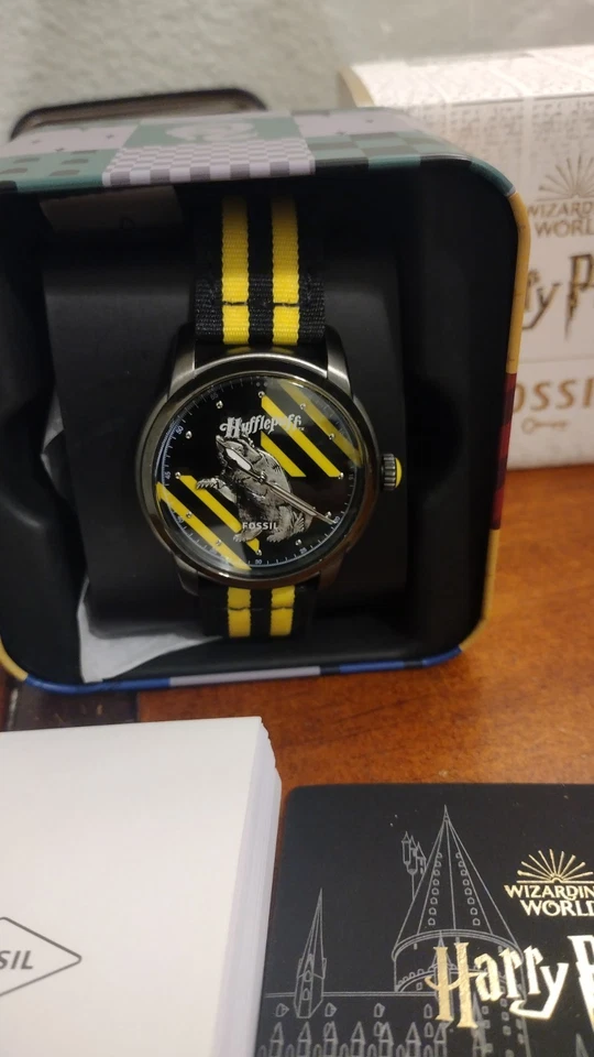 Fossil Limited Edition Harry Potter Three-Hand Hufflepuff Nylon Watch LE1159