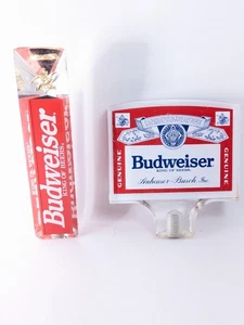 Lote de manijas de grifo de cerveza Budweiser acrílico vintage - Imagen 1 de 8