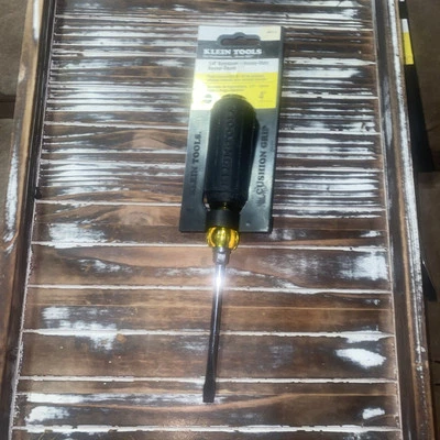 KLEIN TOOLS 602-4 Slotted Screwdriver, 1/4 in 2DFX6 - Image 1 of 3