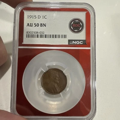 1915 1C NGC AU50 Lincoln Cent - Imagem 1 de 3
