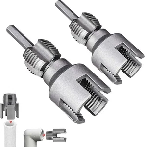 Internal & External Pipe Threading Tool, Water Pipe Drill Bit 1/2'' 3/4'' Opener - Picture 1 of 6