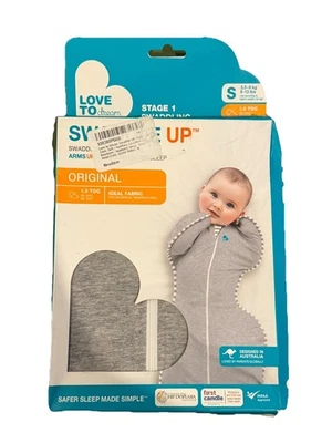 Love To Dream Swaddle Up Brazos Arriba Posición Gris Talla S 8-13lbs 1.0 TOG Foto 1 de 4