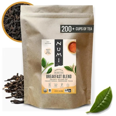Numi Organic Breakfast Blend Black Tea Loose Leaf 1lb Pure & Smooth
