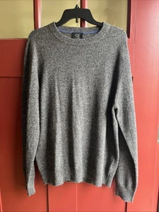 Suéter Qi Cashmere Para Hombre 100% Cachemira Cuello Redondo Silencioso Lujo Gris Jaspeado-L NUEVO - Imagen 1 de 5