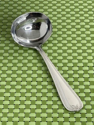 Temp-Tations OLD WORLD BEAD Stainless Gravy Ladle Round Tip Flatware - 7" - Image 1 of 4