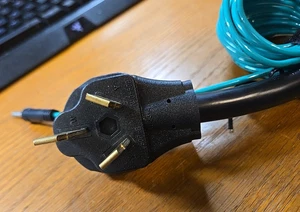 3 Prong 220 to 110 Adapter Plug, NEMA 10-50P 5-15R/5-20R w/ ground wire - Picture 1 of 9