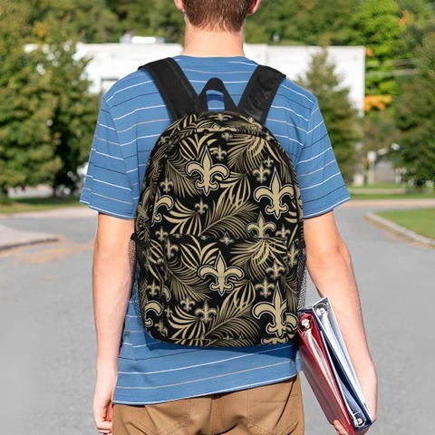 New Orleans Saints Fans Lightweight Backpack Student Backpack Print School Bag Cover