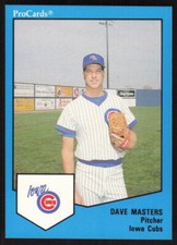 1989 ProCards Triple A   David Masters #1698 Iowa Cubs