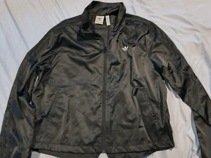 Kids Adidas Jacket - Black w/White Stripe - size 12 - Picture 1 of 3