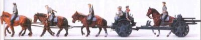 German Reich Horse Drawn Field Gun. Preiser 16513, New 1/87 Scale Plastic Kit - Image 1 of 2