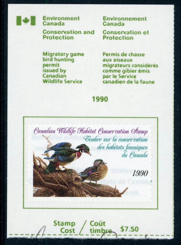 CANADÁ 1990 CON LICENCIA #FWH6 ¡PATOS DE MADERA!! NN94 Foto 1 de 1