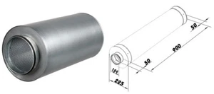 Schalldämpfer Telefonieschalldämpfer Rundrohr dalap DAMPER Ø125mm/900mm 859 - Bild 1 von 4