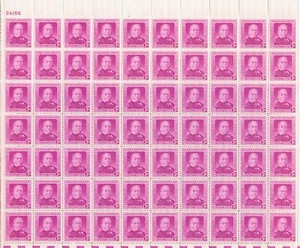 USA #988, 1950 Samuel Gompers postfrischer Bogen, ss nh. - Bild 1 von 1