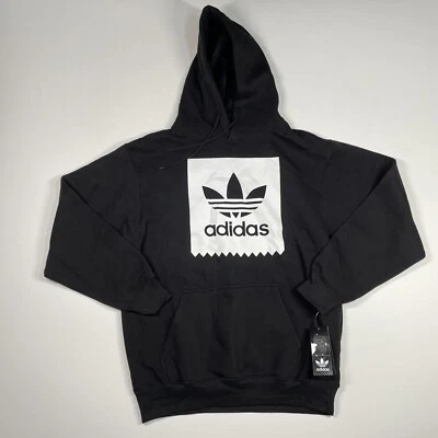 Adidas Skateboarding Sweatshirt Mens Medium Black Trefoil Fleece Hoodie NEW - Image 1 of 4
