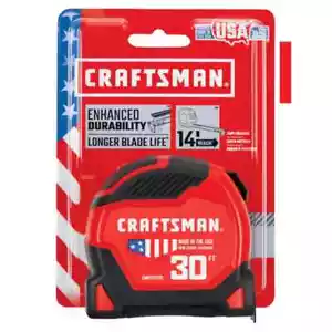 Craftsman 30' Foot Tape Measure CMHT37570 14' Max Reach - Picture 1 of 3