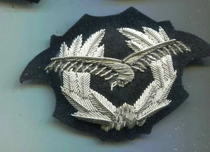Morocco Air Force Cap Badge Officer Hand Embroidered (040) - Picture 1 of 1
