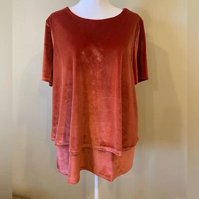 DG2 By Diane Gilman Velvet Blouse Size XL, XS NWT - Image 1 of 4