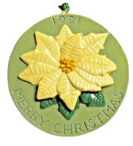 SEBASTIAN MINIATURE SML-602A Poinsettia Blossom Shop (White) Ornament 5960 - Picture 1 of 3