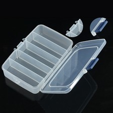 Lightweight Plastic Box Transparent Portable Storage Compartment Organizer