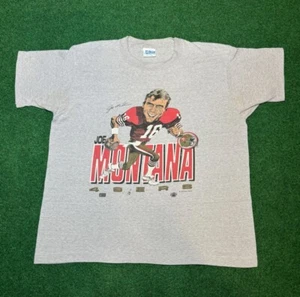 1987 80s Joe Montana San Francisco 49ers Football T-shirt Rare Vintage Salem XL - Picture 1 of 8