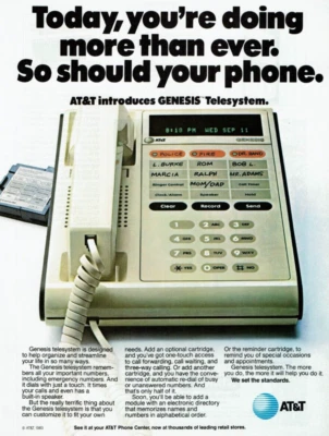1983 Vintage Print Ad AT&T GENESIS Telesystem Telephone Phone Center Numbers - Image 1 of 2
