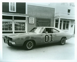 General Lee from Dukes of Hazzard TV Show Vintage Photo B&W Jay Ohrberg - Picture 1 of 1