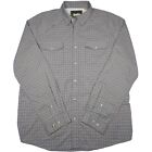 Howler Bros - H Bar B Tech Long Sleeve Shirt - Dark Gray Plaid Button Up Medium