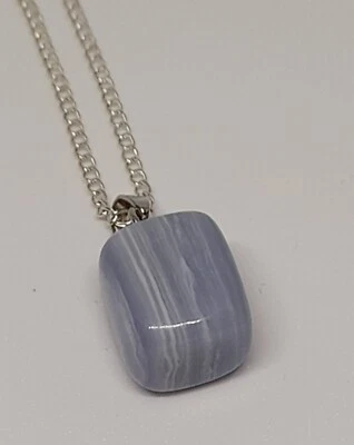 COLLANA IN ACCIAIO COLOR ARGENTO CON CIONDOLO CHARM PIETRA CHAKRA PENDENTE - Immagine 1 di 2