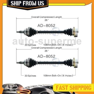 Juntas de medio eje delantero CV 2x para Audi 5000 Quattro 1987 1988 2,3 L Foto 1 de 3