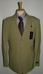 NEW WT ANDREW FEZZA BLAZER SIZE 43 L WOOL POLYESTER LINEN SOLID #310 - Picture 1 of 6