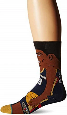 STANCE NBA NEW ORLEANS PELICANS ANTHONY DAVIS MEN'S CREW SOCKS NWT Cover
