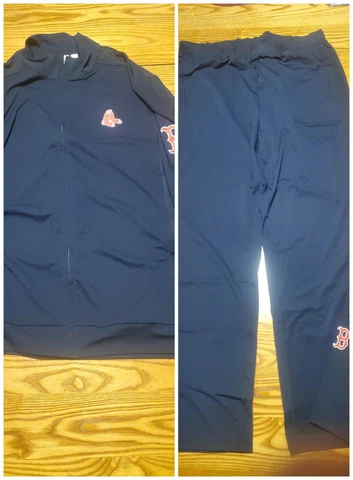 Boston Red Sox zip up Windbreaker Jacket & Pants Med MLB Genuine Medium New M Cover