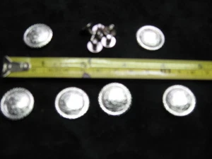 24 SCREW BACK 1  IN SILVER CONCHOS - Picture 1 of 1