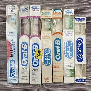 Lote de 7 cepillos de dientes Oral-B 20•CHILD 3 FILAS de colección años 80 nuevos en caja cerdas suaves redondas transparentes - Imagen 1 de 12