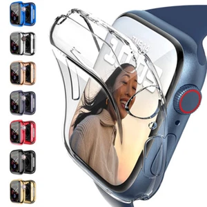 Full Cover Soft Case Screen Protector For Apple Watch Series 9/8/7/6/5/Ultra/SE - Picture 1 of 20