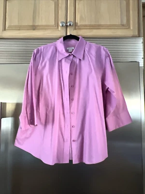 ЛЕДИ HATHAWAY БЛУЗКА / РУБАШКА ОРХИДЕИ ЖЕНЩИНЫ XL РЕЗИНКЕ, С ВОРОТНИКОМ, НА ПУГОВИЦАХ ФРОНТ - Изображение 1 из 3