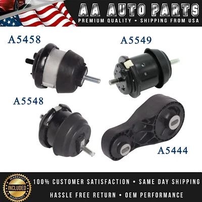 Montaje de motor y transmisión 4 piezas apto para GMC Acadia 2009-2016 3,6 L V6 automático Foto 1 de 4