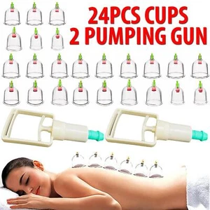 26PCs Cupping Vacuum Massage Cups Therapy Health Acupuncture Suction Set UK - Picture 1 of 11